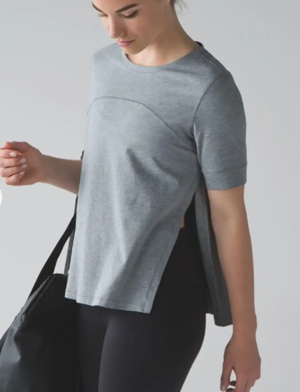 Lululemon Dash To Class Short Sleeve Tee Shirt Heathered Medium Gray Small